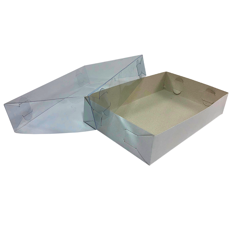 Caja transparente para repostería con asas 15x23x10cm
