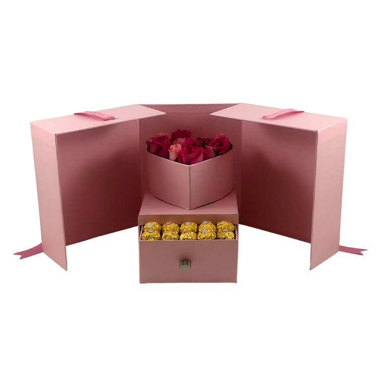 Caja sorpresa con cajón y corazón 20x20x25cm – Punto y Papel